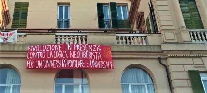 Università Genova occupata dal collettivo “Come studio?”