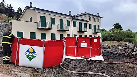 Incendio Ciantagalletto sulle alture di Savona in fase di bonifica