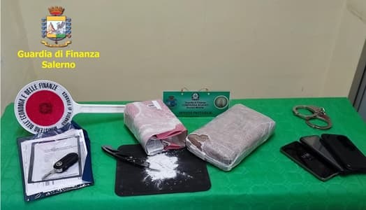 Due giovani di Sanremo arrestati a Salerno con un chilo di cocaina