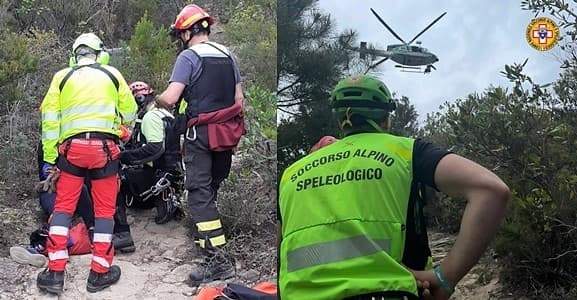 Soccorsa escursionista 57enne a Punta Manara, sospetta frattura caviglia