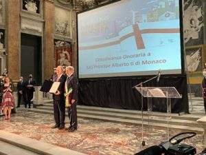 Principe Alberto di Monaco cittadinanza onoraria e Gaslini