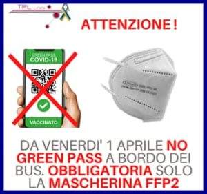 Tpl Linea Savona no green pass e sì mascherina