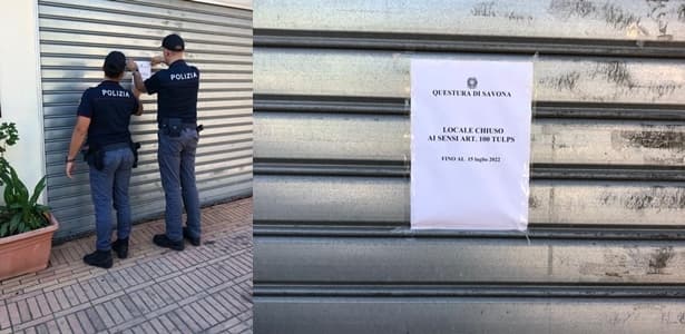 Violente liti tra i clienti, locale chiuso dal Questore di Savona ad Albenga