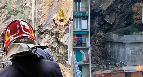 Frana si abbatte su due palazzine di 40 famiglie a Genova Borgoratti