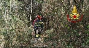 Infortunio sul sentiero soccorsa dai Vigili del fuoco a Rapallo