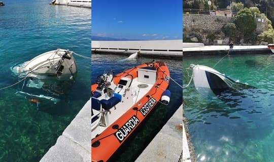 Guardia Costiera Savona soccorre barca affondata con 5 persone