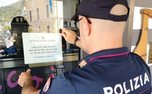 Alcol a minori, Questore di Savona chiude un bar nel Ponente