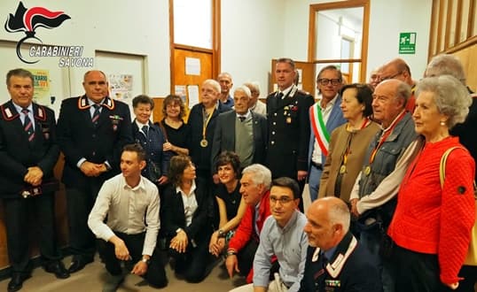 Carabinieri Savona festeggiano il collega Andrea Forbino centenario