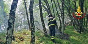 Incendio in corso in Valbrevenna Genova 7