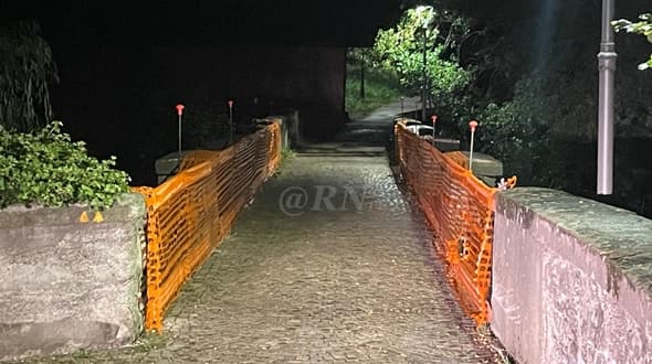 Sassello incerottato il ponte di San Sebastiano