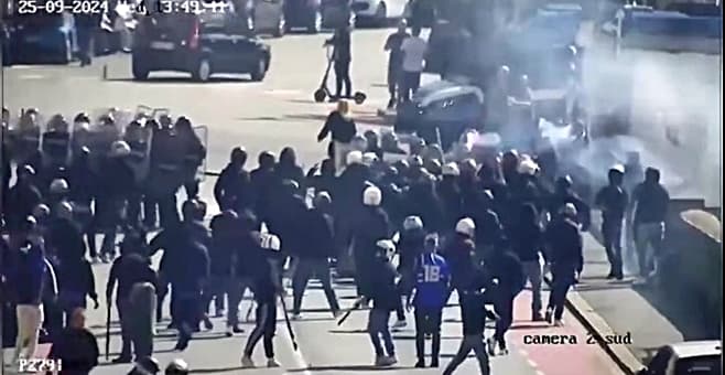 Ultras francesi al derby di Genova Daspo di 5 e 3 anni