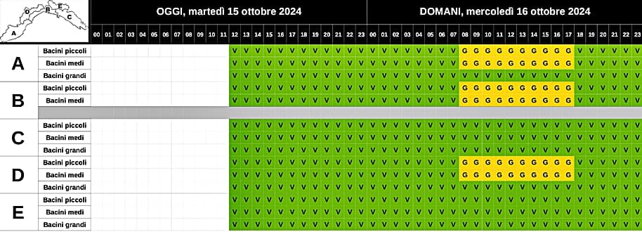 Liguria maltempo domani allerta gialla per temporali Zone ABD