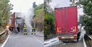 Brucia su autoarticolato a Genova Borzoli 4