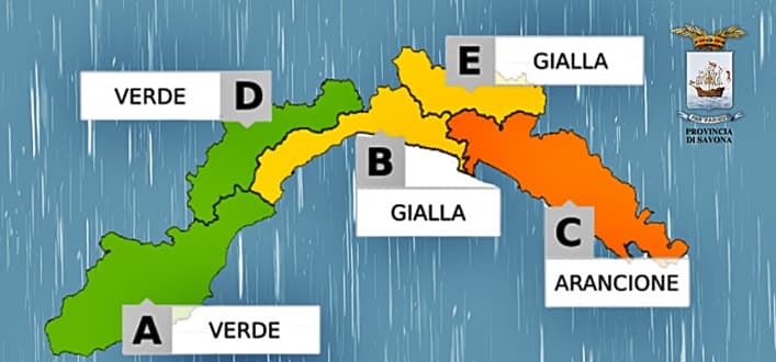 Liguria è maltempo: allerta gialla temporali domani, escluso entroterra savonese