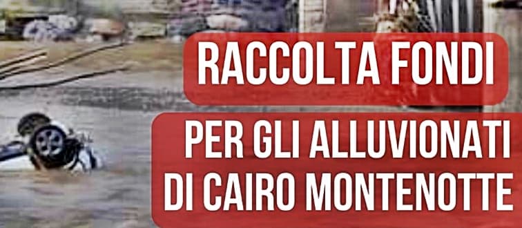 Aiuto per Cairo Montenotte, raccolta fondi per aiutare i cittadini colpiti dall’alluvione