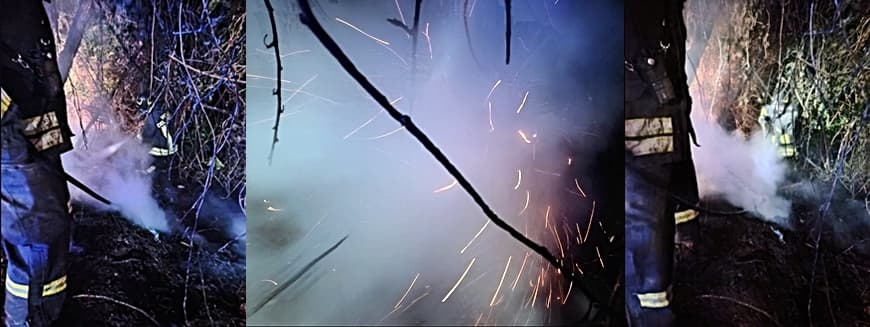 Incendio tra le ville di loc. Reverdita a Stella