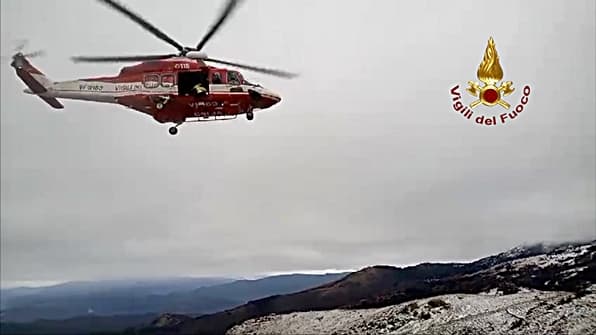 Video elisoccorso Drago dei Vigili del fuoco in soccorso agli alpinisti feriti sul Monte Sciguelo