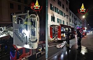 Incendio abitazione a Sampierdarena 1