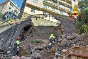 Foto frana a Genova