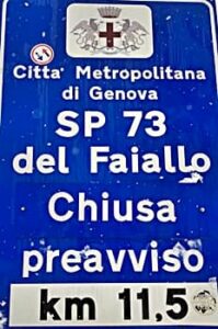 Chiuso il passo del Faiallo