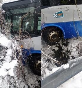 Neve autobus fuori strada 1