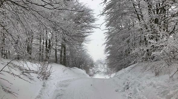 Entroterra: foto del Beigua innevato, Passo del Faiallo da Genova ancora chiuso